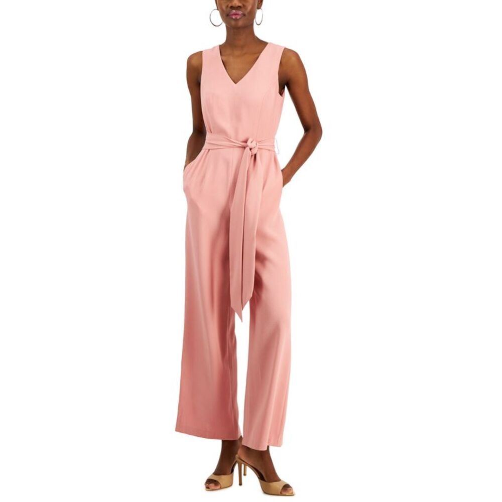 INC International Concepts Women's Sleeveless V-Neck Jumpsuit